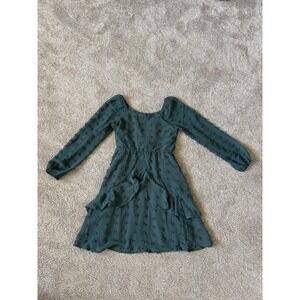 Trixxi Girl Girls Dress Large Tie Back, Layered Front, Sheer Fabric Textured